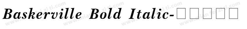 Baskerville Bold Italic字体转换